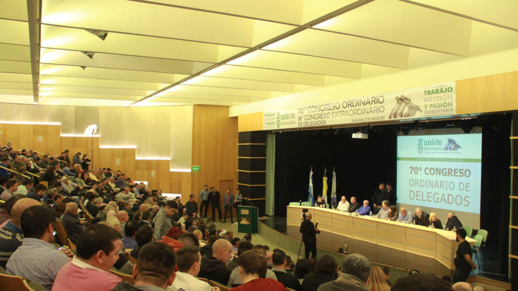 Congreso de la Unión Ferroviaria. Foto: Sonido Gremial