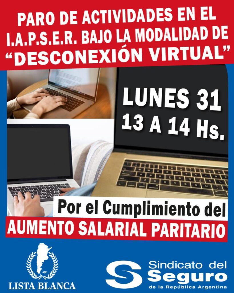 Banner de anuncio del paro en Entre Ríos.