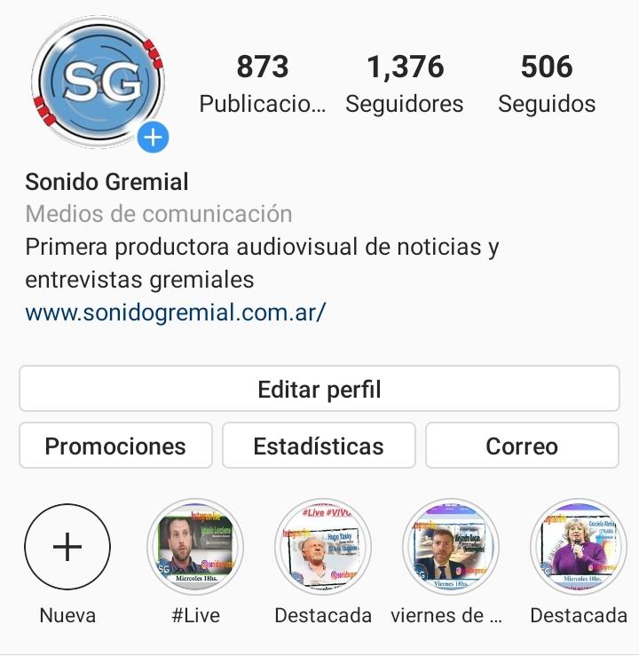 Sonido Gremial en Instagram.-