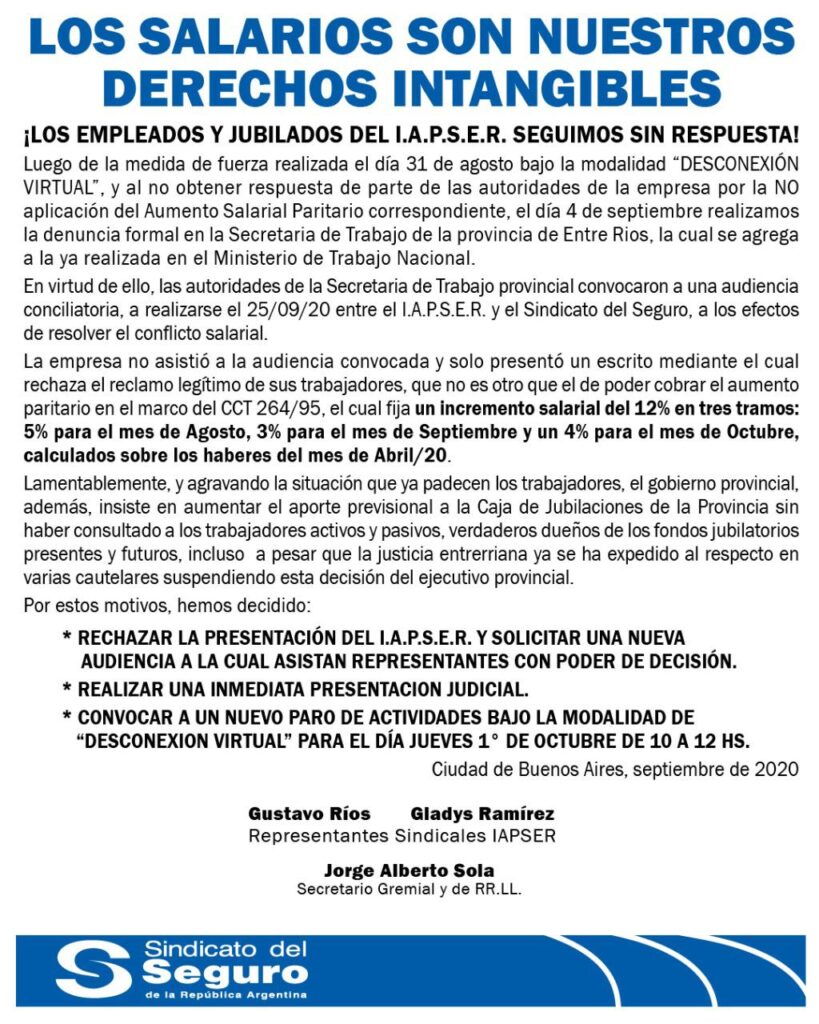 Comunicado de prensa.-