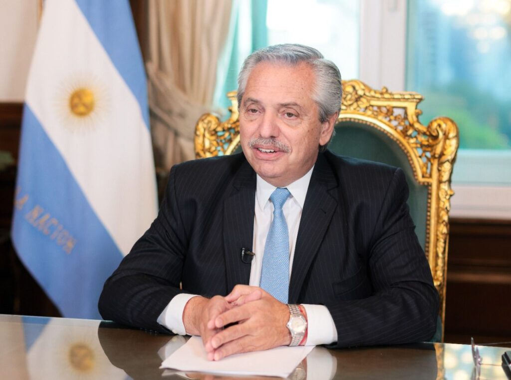 Alberto Fernández, presidente argentino. Foto: presidencia