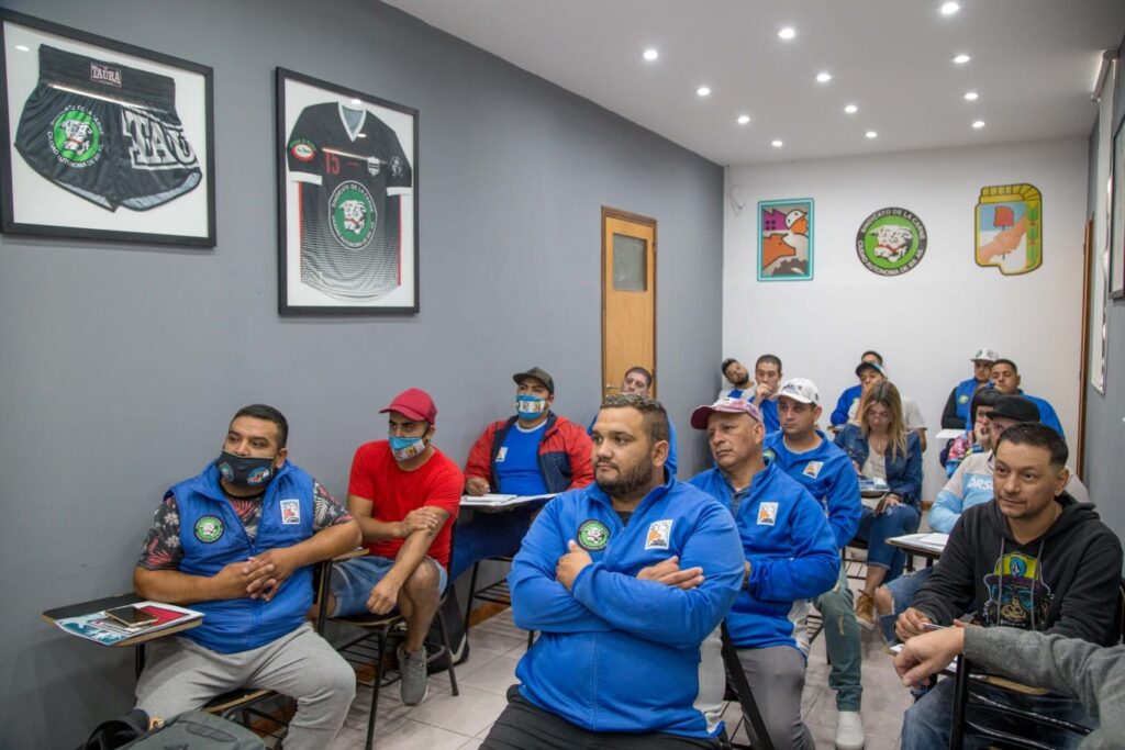 Delegados y trabajadores de la actividad cárnica. Foto: prensa Sindicato de la Carne