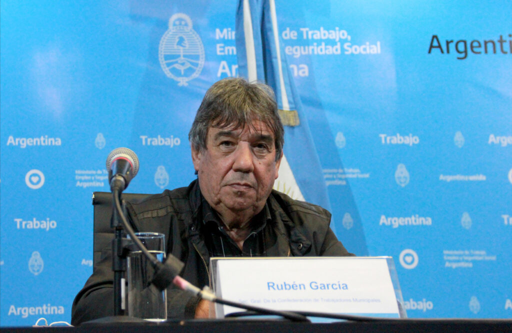 Rubén García, secretario general de la Fesimubo. Foto: Sonido Gremial