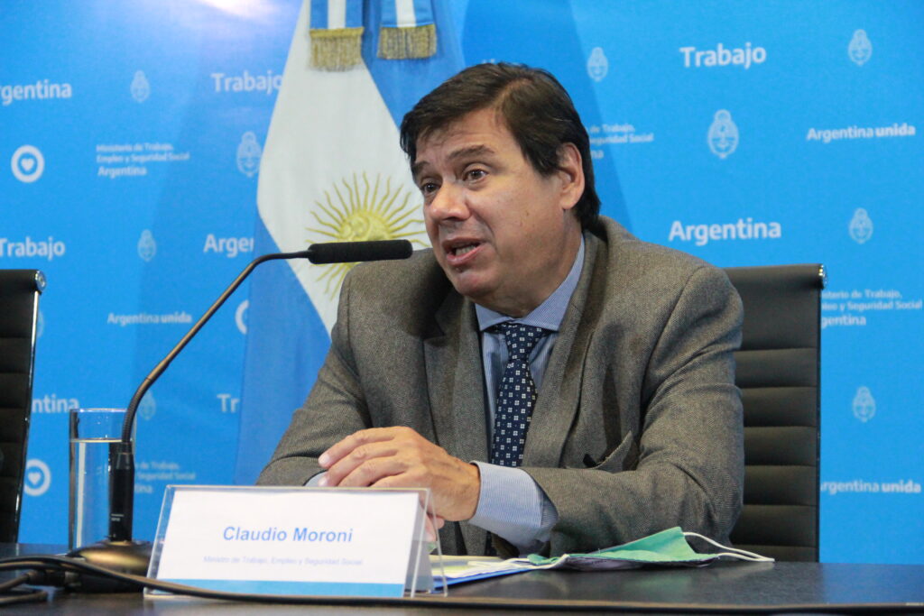 Claudio Moroni, Trabajo. Foto: Sonido Gremial