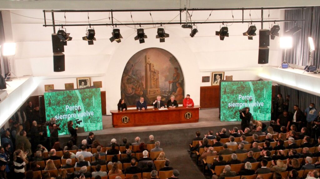 Alberto en la CGT. Foto: Sonido Gremial