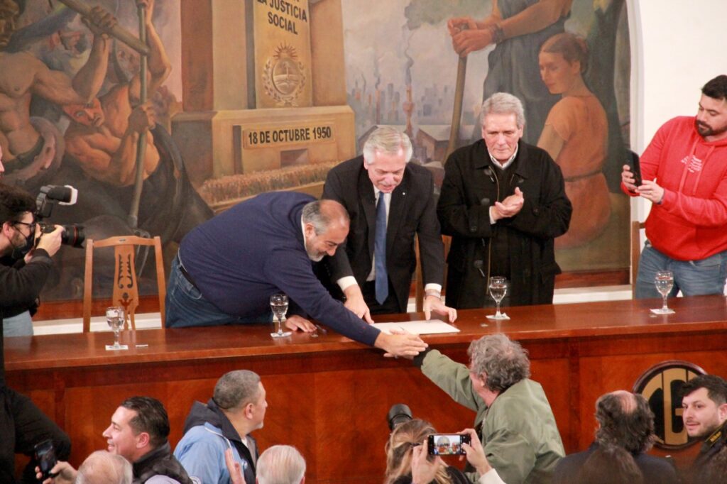 Con la reunión, la CGT también mostró su apoyo al presidente Alberto Fernández. Foto: Sonido Gremial
