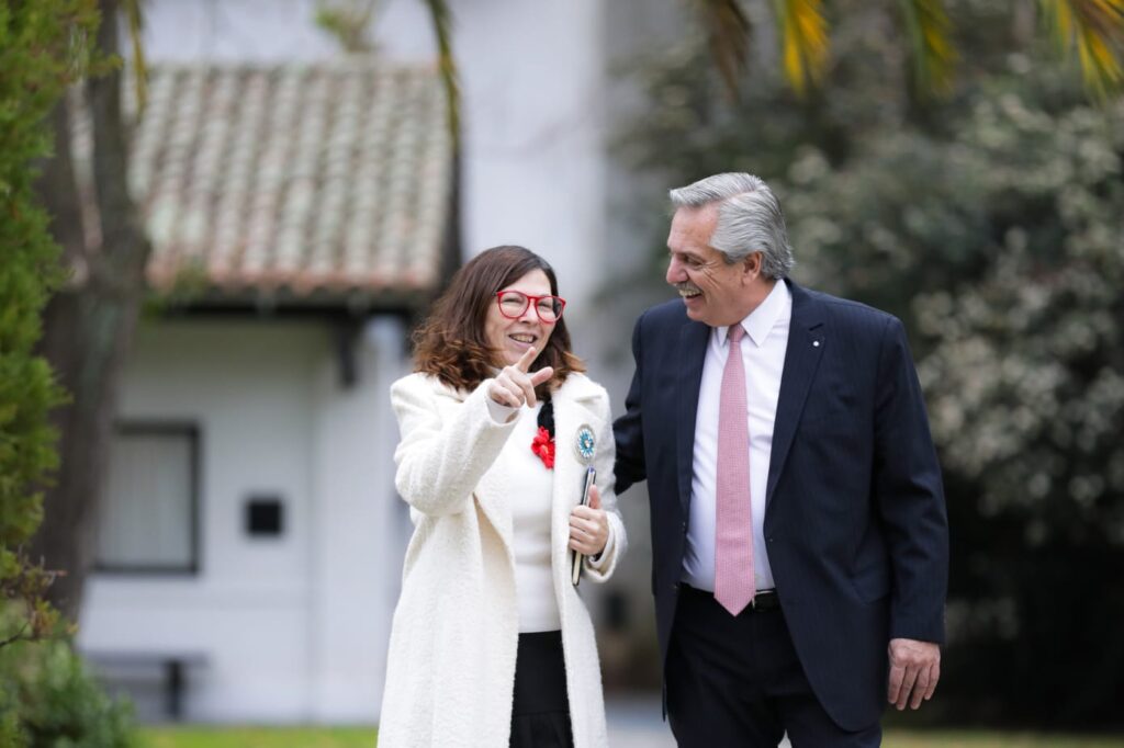 Alberto Fernández, en la primera imagen con Silvina Batakis como ministra de Economía. Foto: Presidencia